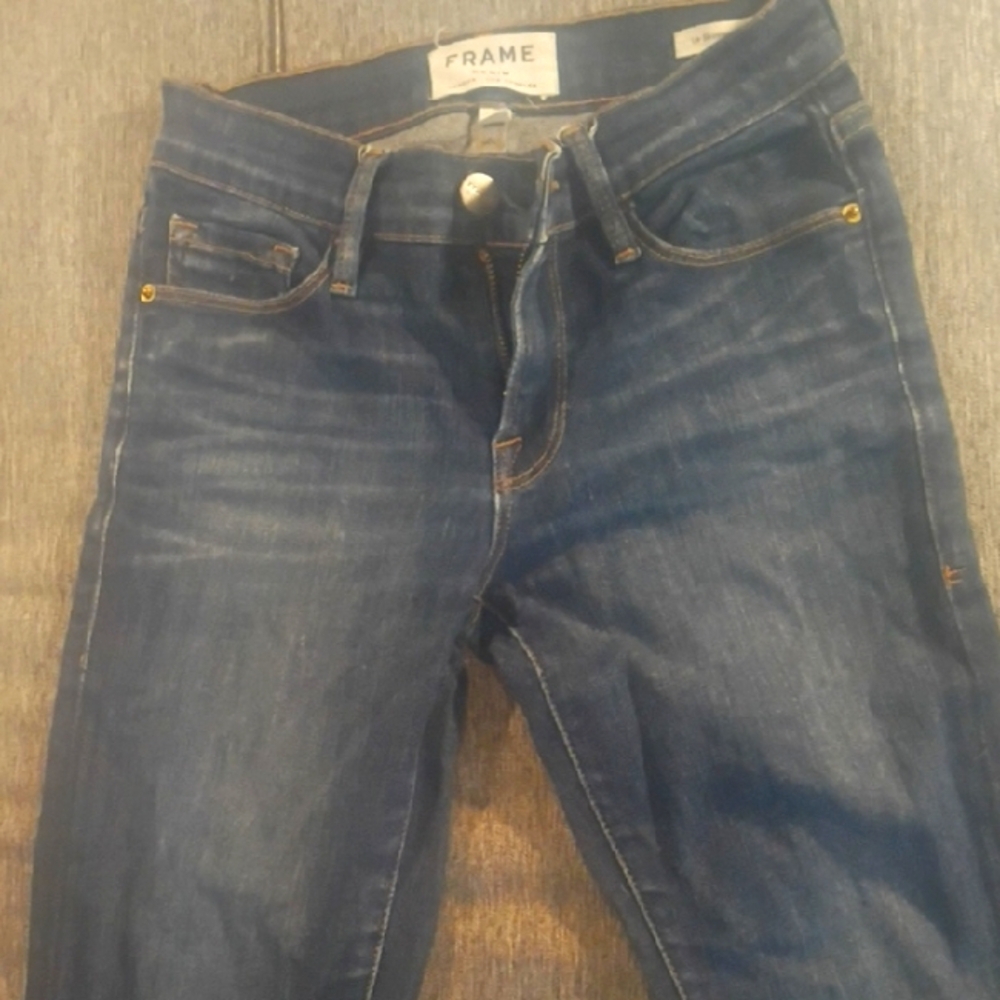 Frame Denim Women's Dark Blue Straight Leg Jeans